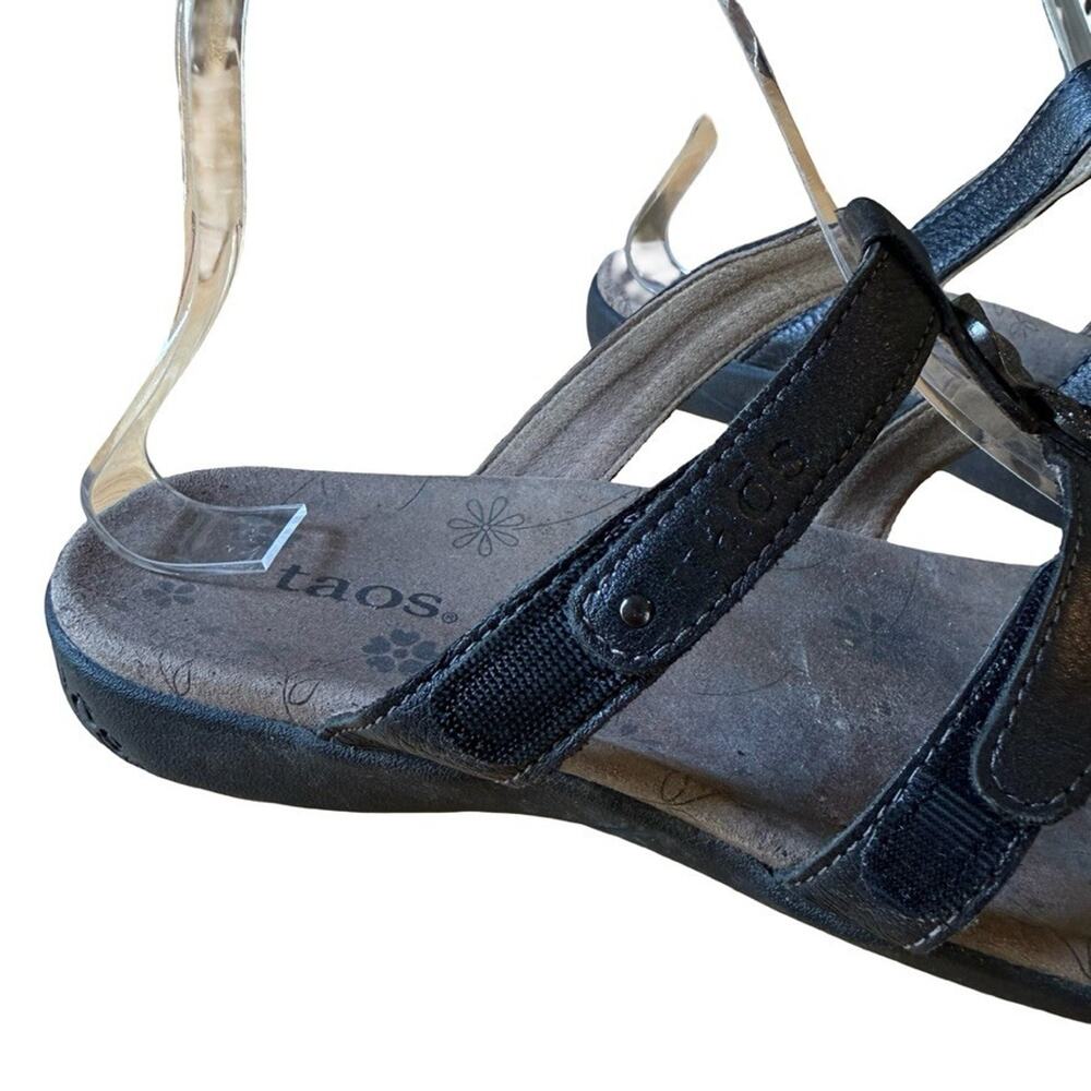 Taos Prize 4 Slide Sandals Slip On Slides Black Leather Comfort Shoes Summer 7 - Picture 13 of 16